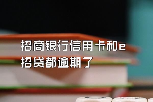 招商银行信用卡和e招贷都逾期了