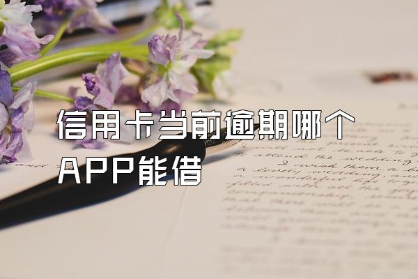 信用卡当前逾期哪个APP能借