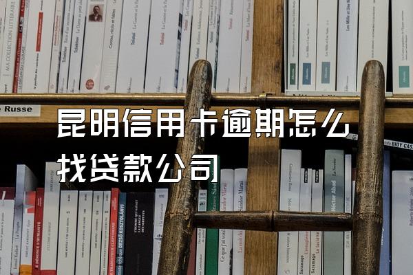 昆明信用卡逾期怎么找贷款公司