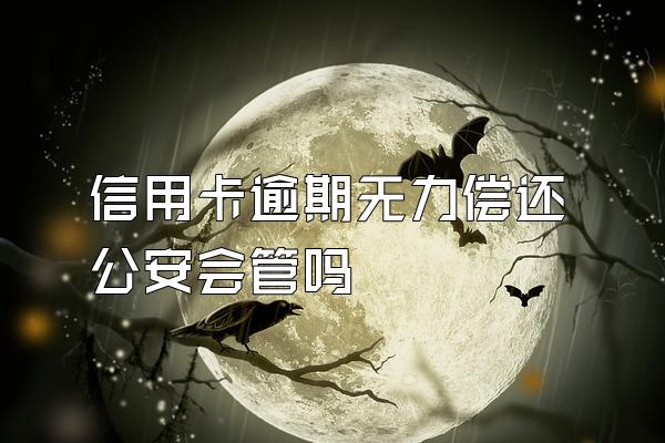信用卡逾期无力偿还公安会管吗