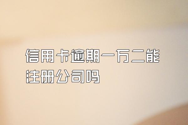 信用卡逾期一万二能注册公司吗