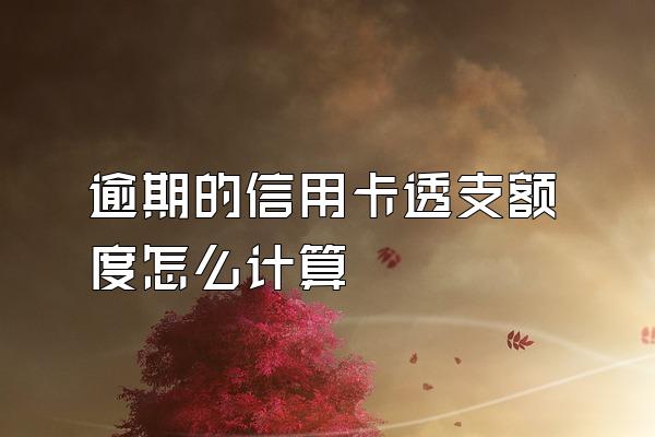 逾期的信用卡透支额度怎么计算