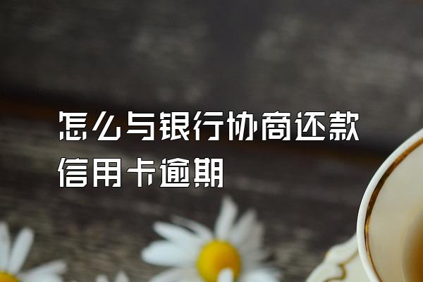怎么与银行协商还款信用卡逾期