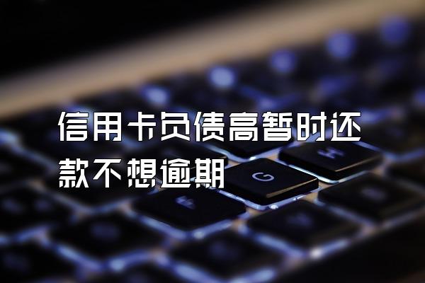 信用卡负债高暂时还款不想逾期