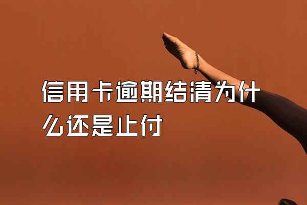 信用卡逾期结清为什么还是止付