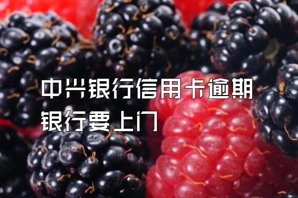 中兴银行信用卡逾期银行要上门