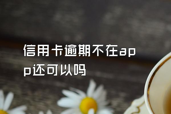 信用卡逾期不在app还可以吗