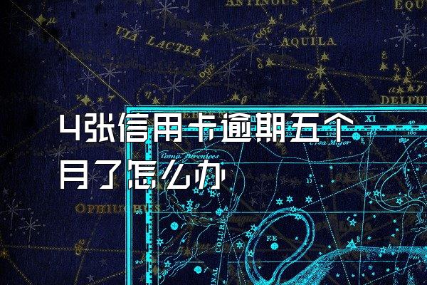 4张信用卡逾期五个月了怎么办