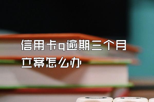 信用卡q逾期三个月立案怎么办