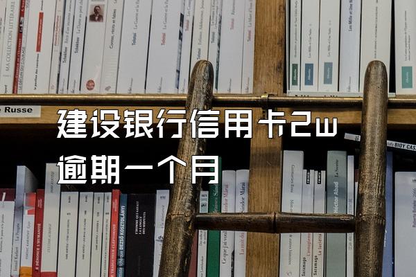 建设银行信用卡2w逾期一个月