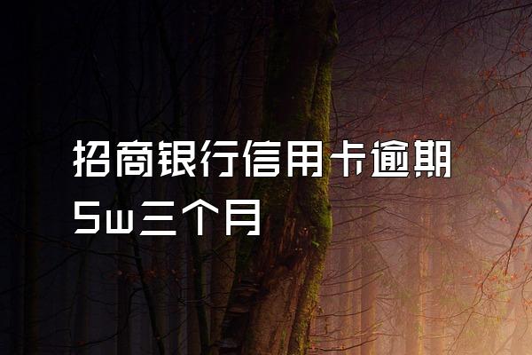 招商银行信用卡逾期5w三个月