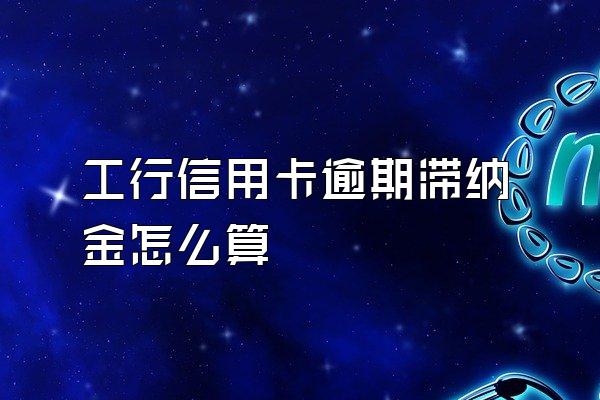 工行信用卡逾期滞纳金怎么算