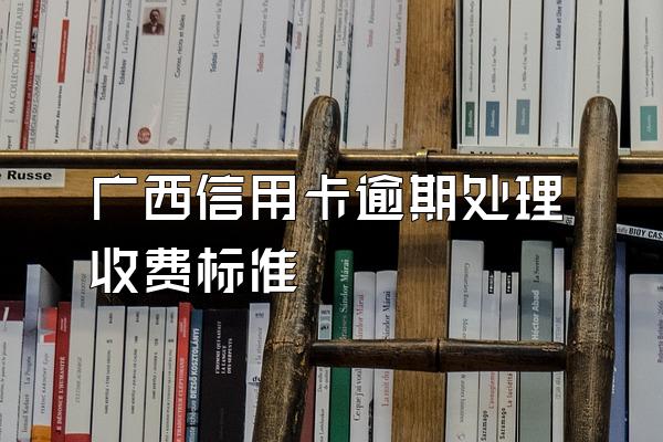 广西信用卡逾期处理收费标准