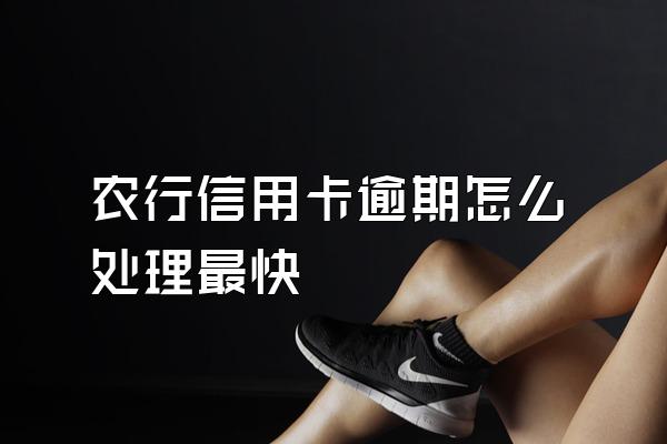 农行信用卡逾期怎么处理最快