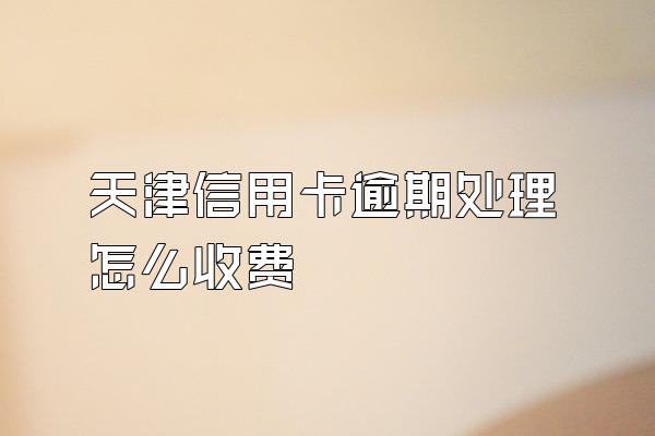天津信用卡逾期处理怎么收费