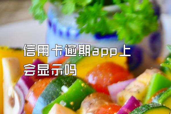 信用卡逾期app上会显示吗