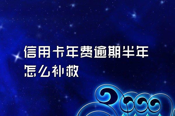 信用卡年费逾期半年怎么补救