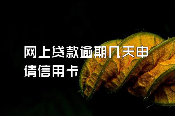 网上贷款逾期几天申请信用卡