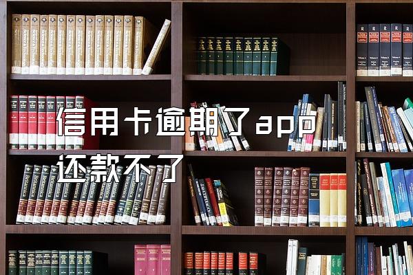 信用卡逾期了app还款不了