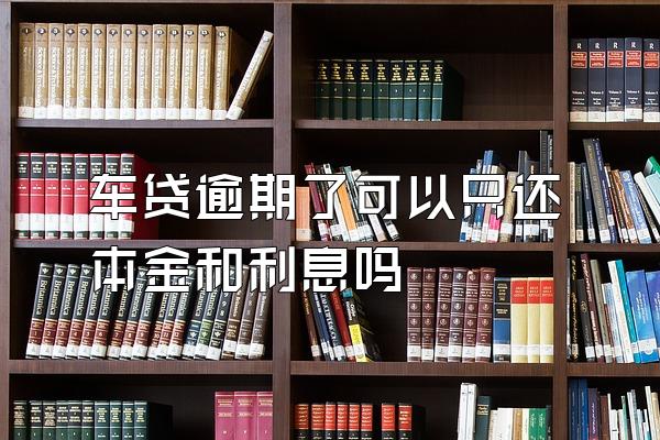 车贷逾期了可以只还本金和利息吗