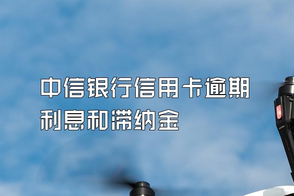 中信银行信用卡逾期利息和滞纳金