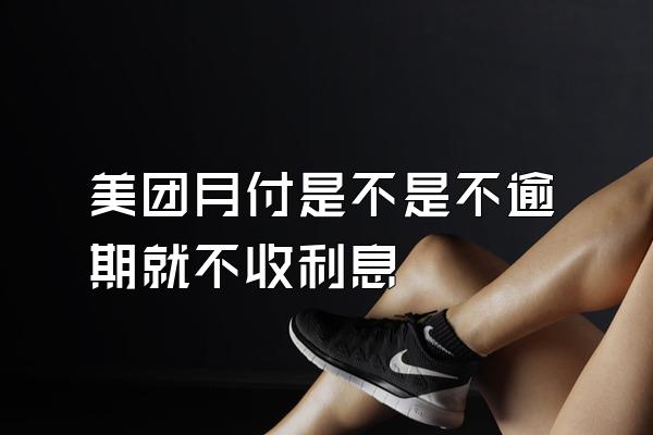 美团月付是不是不逾期就不收利息