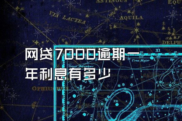 网贷7000逾期一年利息有多少