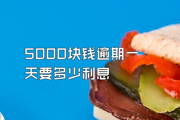 5000块钱逾期一天要多少利息