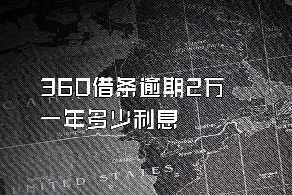 360借条逾期2万一年多少利息