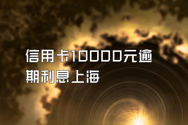 信用卡10000元逾期利息上海