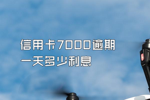 信用卡7000逾期一天多少利息