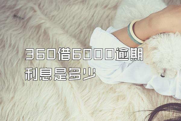 360借6000逾期利息是多少