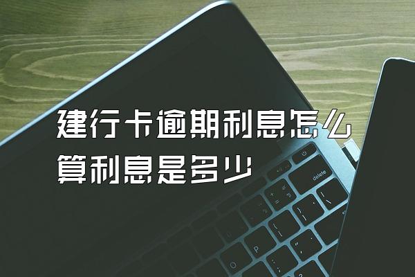 建行卡逾期利息怎么算利息是多少