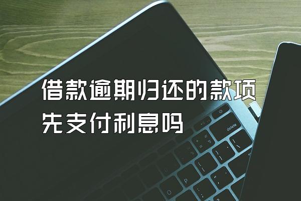 借款逾期归还的款项先支付利息吗