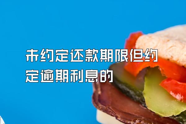 未约定还款期限但约定逾期利息的