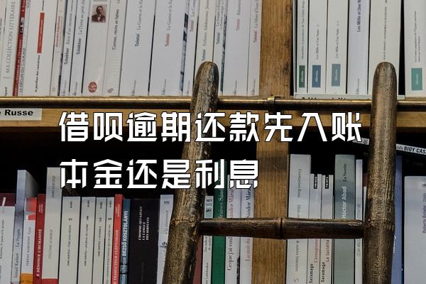 借呗逾期还款先入账本金还是利息