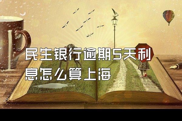 民生银行逾期5天利息怎么算上海