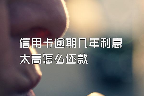 信用卡逾期几年利息太高怎么还款