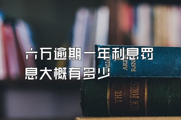 六万逾期一年利息罚息大概有多少