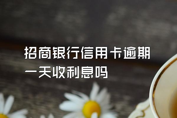 招商银行信用卡逾期一天收利息吗