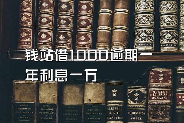 钱站借1000逾期一年利息一万