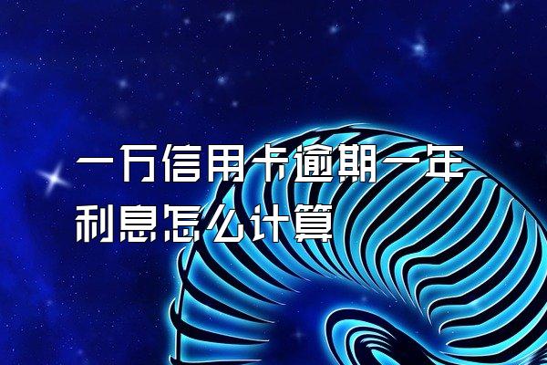 一万信用卡逾期一年利息怎么计算