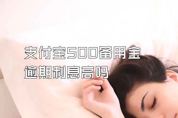 支付宝500备用金逾期利息高吗