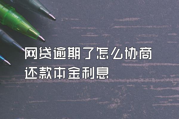 网贷逾期了怎么协商还款本金利息