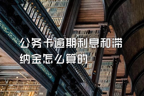 公务卡逾期利息和滞纳金怎么算的