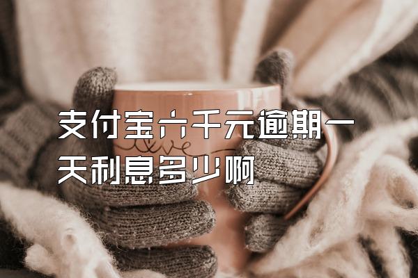 支付宝六千元逾期一天利息多少啊