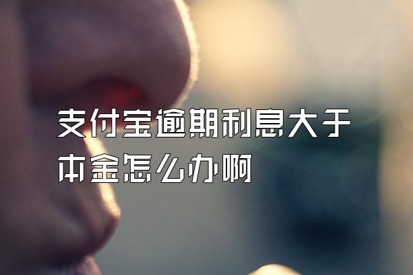 支付宝逾期利息大于本金怎么办啊