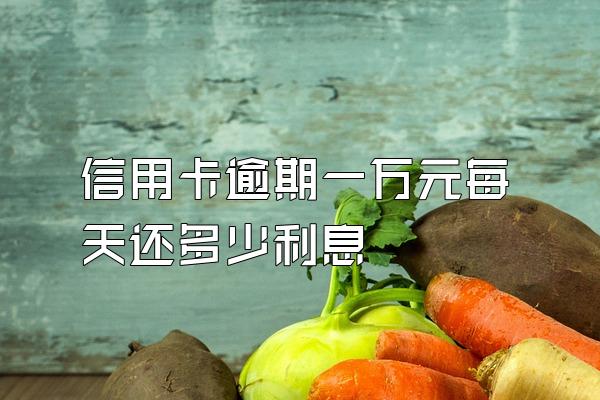 信用卡逾期一万元每天还多少利息