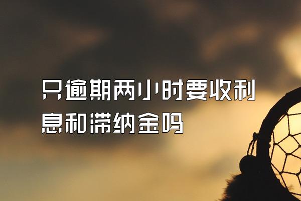 只逾期两小时要收利息和滞纳金吗