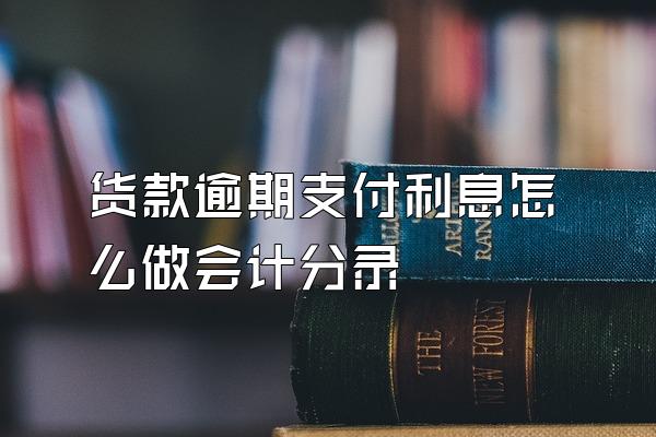 货款逾期支付利息怎么做会计分录